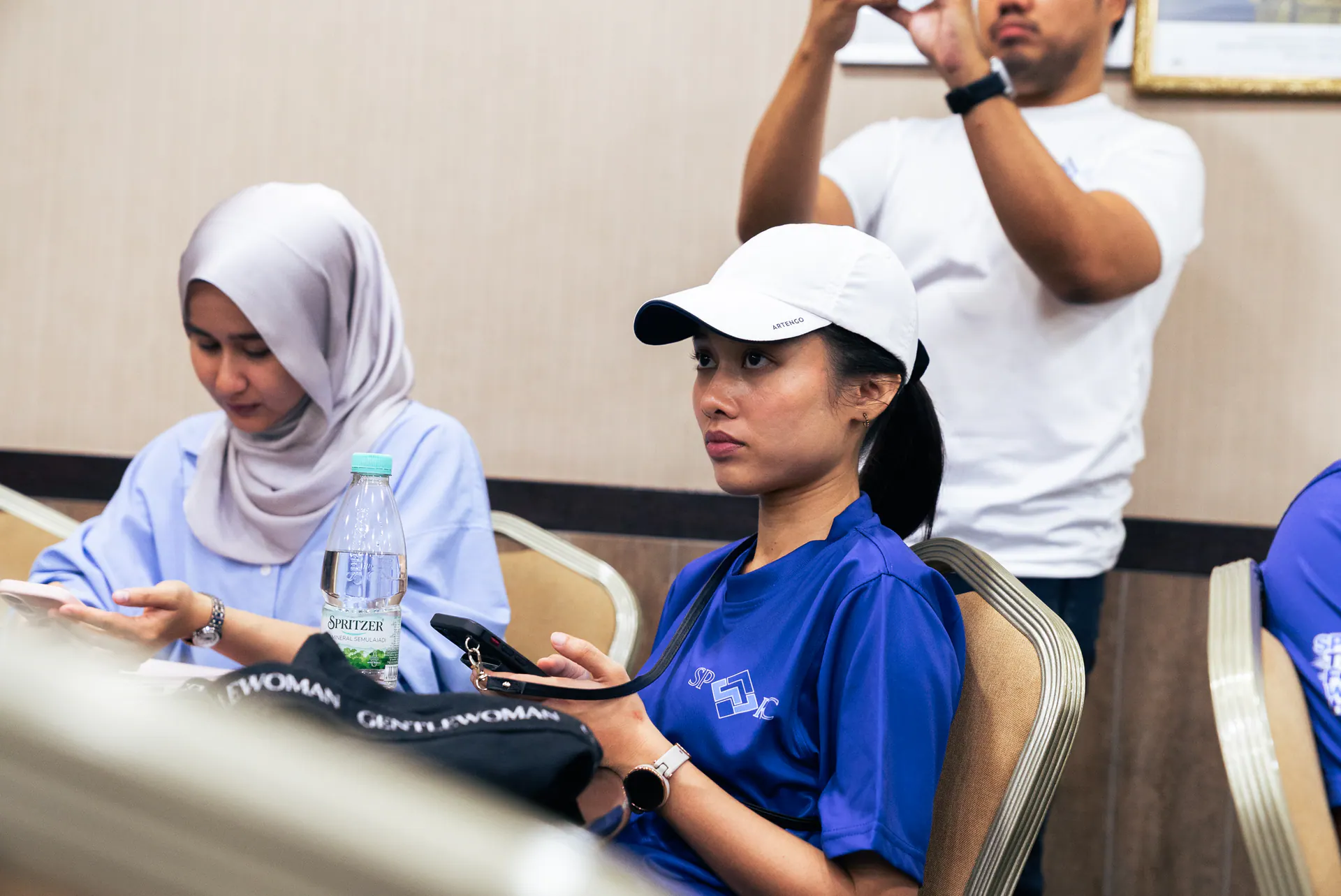 SPARC team members collaborating during the Malaysia food hunt